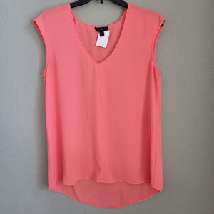 J.Crew Women's V-Neck Sleeveless Tank Top Orange Size 6. JCOS6w